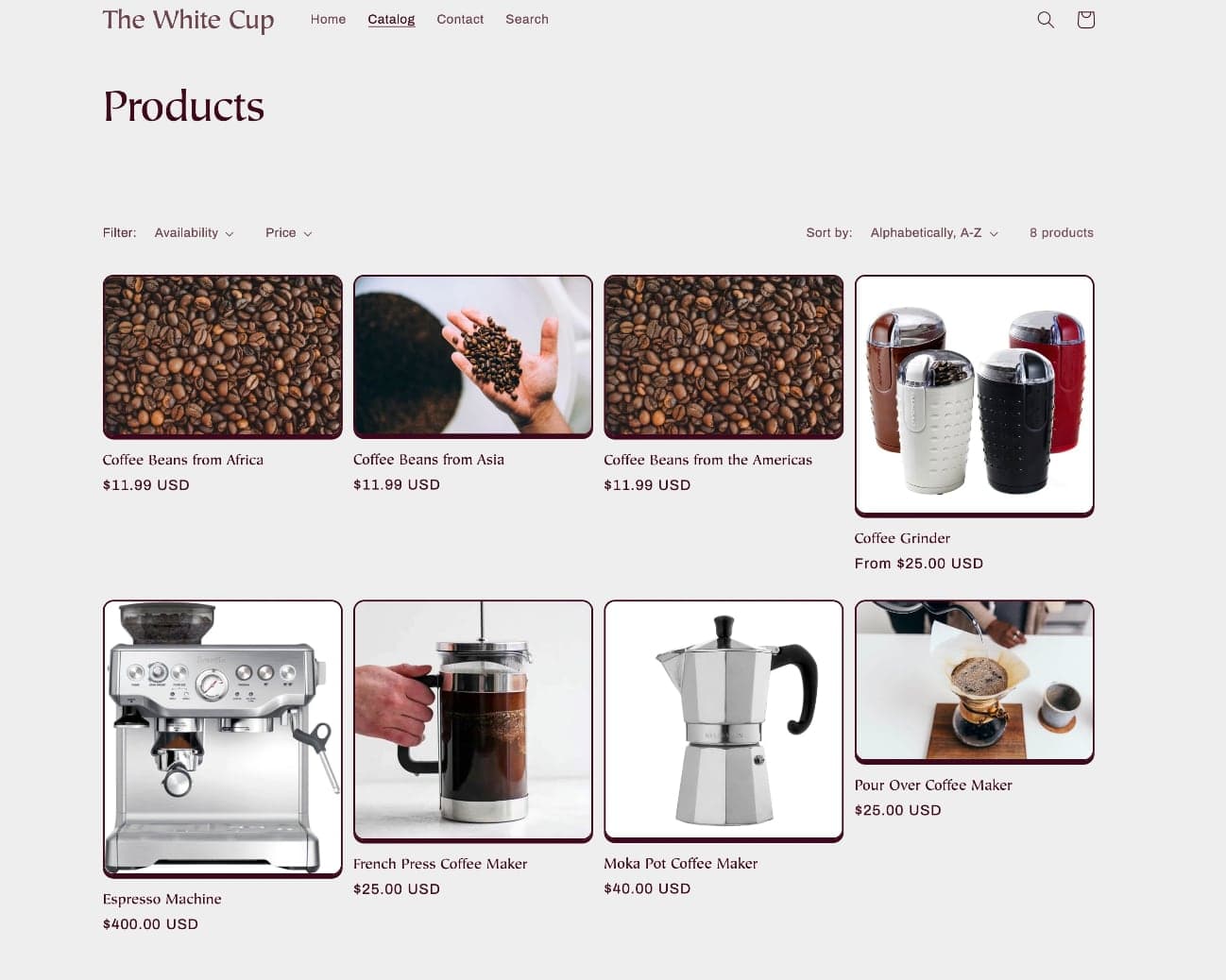 Product Catalog